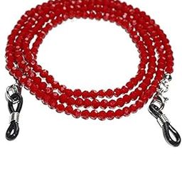 Crystal Round Beaded Spectacle Chain Lanyard String for Eyewear Frames, Specs, Reading Glasses, Sunglasses, 74 CM Goggles and Eyeglasses, Face Mask Color- Maroon-image-86