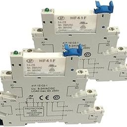 UJEAVETTE 2 Piece Hongfa HF41F PCB Relay 5 PIN Relay Socket 6-24V AC/DC 6A 41F-1Z-C2-1-image-57