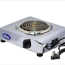 INNOVO Johnson Hot Plate Cooktop - Mini Coil Grill 2000W | Shocked Proof & Compact | Coal And Cooking Electric Hot Plate Grill | Electric Cooking Stove | Portable Induction | Yellow-image-35