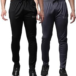 Men Regular Fit Trackpants Multicolored X-Large Pack of 2-Dryfit_D10_BLK_Gry_02-XL-image-90
