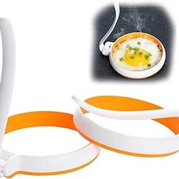 GION Silicone Egg Molds for Kids, Round Egg Ring for Frying Egg, Silicon Egg Rings, Silicone Egg Mcmuffin Maker Pancake Ring Kitchen Egg Fry Ring (2Pcs)-picture-28
