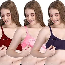 Women's Front Open Cotton Full Cup Non-Padded Nursing Bra, Feeding Bra & Maternity Bra for Comfortable Support, Easy Breastfeeding Access, Soft & Breathable for New Moms-13