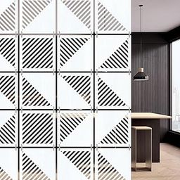 Olive Tree Wooden Hanging Room Divider for Living & Dining Room, Hall | Elegant & Modern Stylish Screen Partition|Aesthetic Separator for Home Decoration 12 Panels DIY (11.5X11.5 inch) White - 8079-image-90