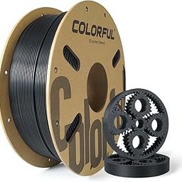COLORFUL PLA Plus Filament 1.75mm, 3D Printer Filament PLA+, Professional Toughness Enhanced PLA Roll, Dimensional Accuracy +/- 0.05mm, 3D Ptinging Filament 1kg Spool (2.2lbs),Cardboard Spool,(Black)-image-11