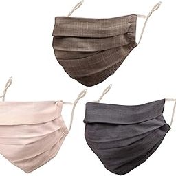 Filter pocket nose bridge denim look double layer anti-pollution smog smoke cold cough protective cotton face mask Reusable Machine Washable for men, women.-image-91