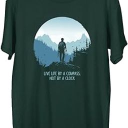 Men's S to 5XL Premium Combed Cotton Printed Half Sleeve T-Shirt (Design: Life by Compass)-image-64