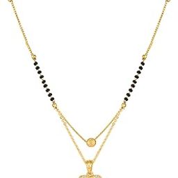 Exclusive American Diamond Cubic Zirconia Gold Plated Single Stand Mangalsutra Tanmaniya for Women MS2790-image-24
