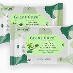 Great Care Oil Control Face Wipes | 25 N each- Pack of 2 | Wet Wipes for Face With Cucumber And Aloe Vera | Makeup Remover Wipes | Hydrating, Refreshing, Soothing | Alcohol Free-picture-36