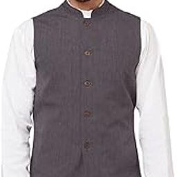 Men Firdaus Slim Fit Nehru Jacket Cotton-image-11