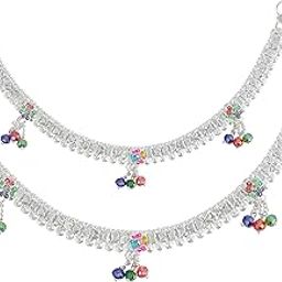 Silver Plated Traditional Anklets For Women & Girls-image-94