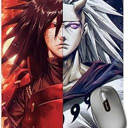 Darkbuck Anime Mouse Pad for Laptop Desktop PC Gaming Mousepads Rubber Base with Anti Skid Smooth Surface (22 cm x 18 cm) Naruto Uchiha Madara Mousepad-picture-20