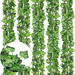 12 Pc Artificial Plants With 80 Leaves | Fake Green Ivy Leaves for Indoor & Outdoor Decoration | Garlands Plant Hanging Vine Creeper | Home Decor | Pack of 12-picture-11
