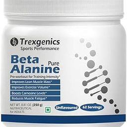 Trexgenics BETA-ALANINE Pure Powder (62 Servings) Lean Muscle Mass, Exercise Volume & Intensity, Endurance (250 gm)-image-31
