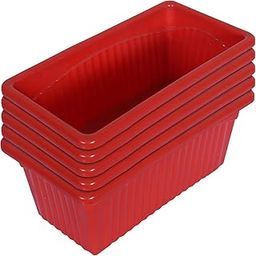 Kuber Industries Rectangular Jupiter Plastic Window Pot|Flower Planter for Home & Balcony,Garden 14 Inches Pack of 5 (Red)-image-11