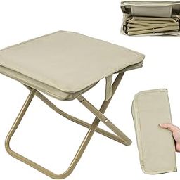 PRAMANTA Collapsible Folding Stool Small Comfortable Seat Travelling Stool with Zip Bag (1Pcs)-image-30