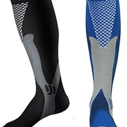 2 Pairs Women Compression Socks 20-25mmhg Using for Hiking Cycling Traveling Walking-image-20