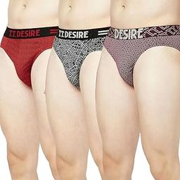 Mens Desire 100% Combed Cotton Printed Brief Top Elastic-picture-44