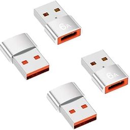 TECPHILE USB 3.0 Type C Female to USB Male OTG Adapter Connector, 5Gbps Data Transfer, 6A Fast Charging, Compatible with Laptop, Smartphone, Tablet, and All Type-C Devices (Pack-4)-picture-27