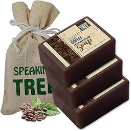 Speaking Tree Exfoliating Coffee Handmade Soap with Refreshing Aroma for Perfectly Clean, Brightening Skin (Pack of 3)-image-2