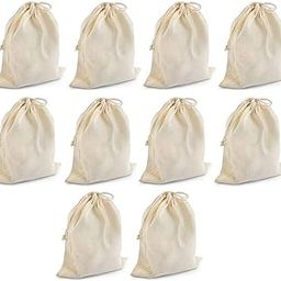 Breezy Blends Drawstring Bags Muslin Bag Sachet Bag, Coin Pouch, Pouch for Wedding Party, Jewellery Bag, Gift wrap Pack Bag, Cotton Bag, Travel Bag, Cosmetic Bag (6×4 inches 12 Pcs)-image-13