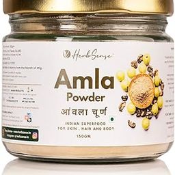 Herbsense Amla Powder/Awla Churna - Indian Superfood For Skin, Hair & Diet | Face Mask, Hair Care Powder | Net Contains 150 GM-image-66