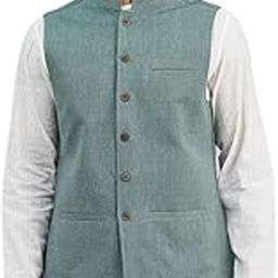 Green Cotton Nehru Jacket-picture-43