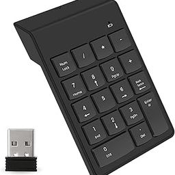 Numeric Keypad 2.4G Wireless 18 Keys Numeric Keyboard, Non-interlocking Numeric Keypad, Thin, Convenient to Carry, 20 Million Times Heavy Duty for Desktop PC Notebook-29