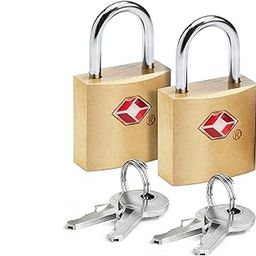 Inditradition Tsa Approved Brass Combination Lock With Keys For Suitcase, Luggage (Pack Of 2) - Golden Colour-picture-14