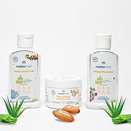 Motherfeel Combo Pack Of Baby Liquid Talc & Nappy Rash Cream, Baby Hair Oil 100 ML | For Soft & Smooth Skin & hair | Dermatologically Tested | Vitamin-E Enriched | Parabens Free | 0-10 Years-14