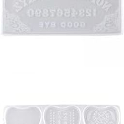 MERISHOPP®2X Planchette Divination Board Mold Jewelry Making Ouija Resin Molds|Crafts | Multi-Purpose Craft Supplies | Crafting Pieces | Resin Craft Molds & Supplies-image-56