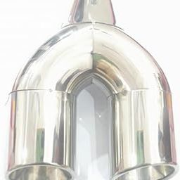 AUTONEST Stainless Steel Car Bent Burnt Oval Exhaust Tail Muffler Tip 60mm Curved Oval Double Pipe 60mm (Chrome) Compatible with Hyundaai Tucson(2022-23)-image-34