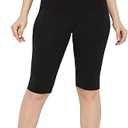 Black Cotton Lycra Women's Bicycle Shorts(HYPW03547)-picture-56