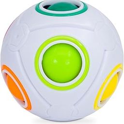 Cubelelo Drift Mini Rainbow Ball Puzzle | Compact, Multicolor Sphere (Fidget Toy) | Portable Brain Teaser for Kids & Adults | Stress Relief & Fun On-The-Go Puzzle-17