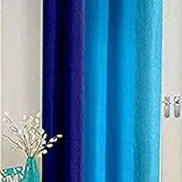 Soulful Creations Polyester Solid Curtain, 4 X 7, Blue, Pack of 1-image-6