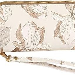 Women's Zip-Around Wallet with Flower Pattern, Card and Coin Holder(STYLE-08)-picture-11