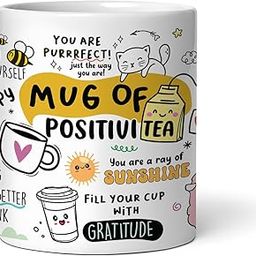 Gogirgit Daily Affirmation & Motivation Mug Ceramic White Coffee Mug Collection, Gift for Positivity & Encouragement, 330ml, Microwave Safe, Set of 1 (Positivi-Tea)-image-52