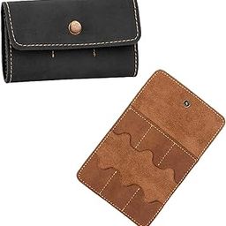YIUWLMN 2Pcs Leather SD Card Holder Wallet, Foldable Memory Card Holder, SD Card Storage Made of PU Leather, 6 Card Slots, Multifunctional Memory Card Holder-12