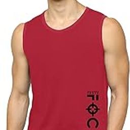Printed Mens Round Neck Sleeveless Black and White Cotton Blend Slim Fit Vest-picture-19