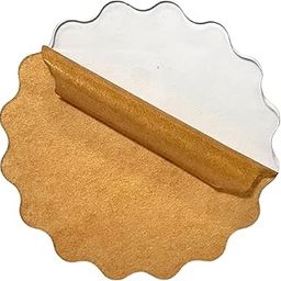 magneverse 10-Piece Transparent Acrylic Sheet Cutouts (3.5 Inches, 2mm) – Acrylic Cutout for DIY Coasters, Fridge Magnets, Sheet for Glass Painting, Art & Craft (Scallop, Set of 10)-10
