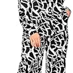 Western Co Ord Set for Women | Casual Wear for Women | Two Piece Co-Ord Set for Women Fashion | Abstract Printed Shirt Pant Set Dress for Women-image-91