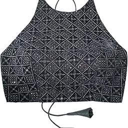 Halter Neck Designer Padded Blouse for Sari and Lehenga (Sleeveless)-image-16