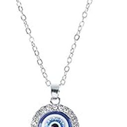 Turkish Evil Eye Necklace Pendant for Modern Women | Minimalist Chain | Jewellery for Girls-image-52