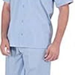 Men's Cotton Plain/Solid Top and Pyjama Set Pack of 1 (NS2533H_2XL_L.BLUE_Light Blue_XX-Large)-picture-25
