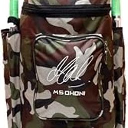 GLOW WINGS Enterprises Heavy Duty Foam Padding Waterproof MSD Nylon Army Printed Green Cricket Backpack Kit Bag-picture-8