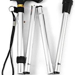 MCP Healthcare Adjustable Silver Walking Stick Foldable Four Section Aluminium Shaft Walking Stick for Old Men & Women-image-65