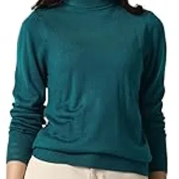 van heusen Women's Turtleneck Pullover Regular Fit Sweater| Full Sleeve Ribbed Hem Casual winterwear-picture-41