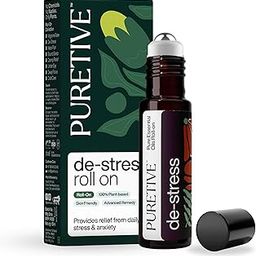 PURETIVE DeStress Roll-On | Targeted Relief for Daily Stress & Anxiety | 100% Pure Therapeutic Essential Oils | Natural Stress Relief Roll-On for Mind & Body | Calming, Relaxing, Travel-Friendly Solution | 10ml (Pack of 1)-image-97