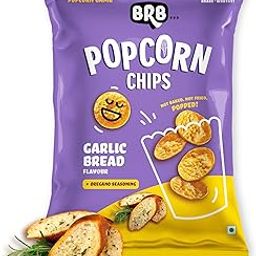 BRB Corn Popped Chips | Not Baked, Not Fried | Garlic Bread Flavour | Popcorn Upgrade| Low Calorie | Healthy Snack | 48 Grams-image-75