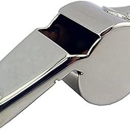 Athletes Referee Coach Whistle Loud Crisp Sound for School Sports Soccer Football Basketball Lifeguard Protection Outdoor Travel Fans Cheer Training Emergency Survival PE Sitti Pea (Brass Silver)-13