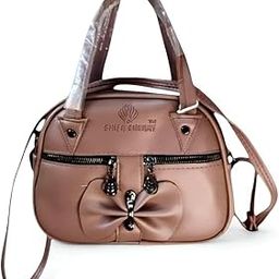 Ladies Faux Leather Handbag with Bow Detail, Black, Double Zipper Sling Bag-image-25